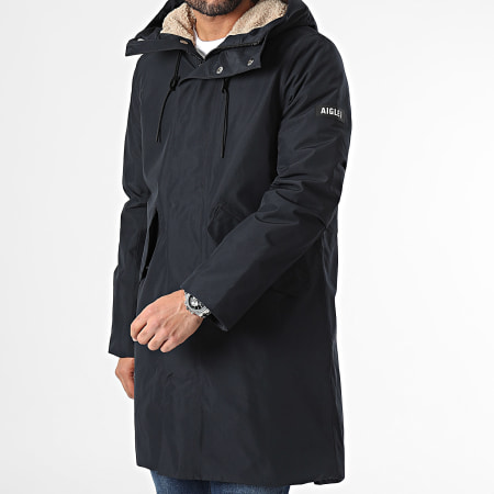 Aigle - AQ171 Parka con capucha Gore-Tex Azul marino