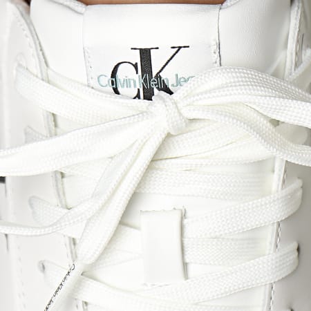 Calvin Klein - Chunky Cupsole Mono 0681 Bianco brillante Blu petrolio Sneakers