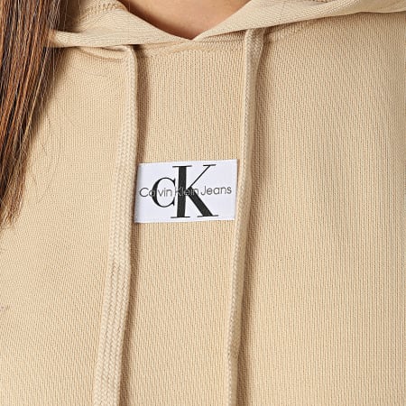 Calvin Klein - Felpa con cappuccio da donna 2539 Beige