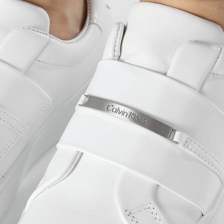 Calvin Klein - Zapatillas de deporte de mujer Flatform Cupsole Slip On 1862 White
