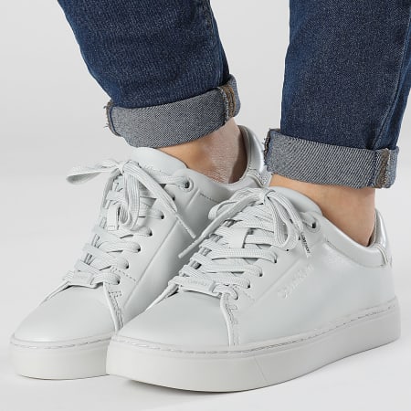 Calvin Klein - Sneakers donna Clean Cupsole Lace Up 1863 Triple Pearl Grey