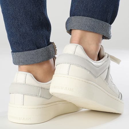 Calvin Klein - Cupsole Low Mix 1301 Creamy White Eggshell Sneakers Donna
