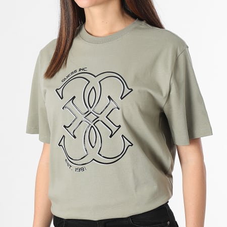 Guess - Camiseta mujer Z4RI01-I3Z14 Verde caqui