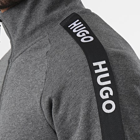 HUGO - Giacca Sporty Stripe Zip Logo 50496985 Grigio antracite