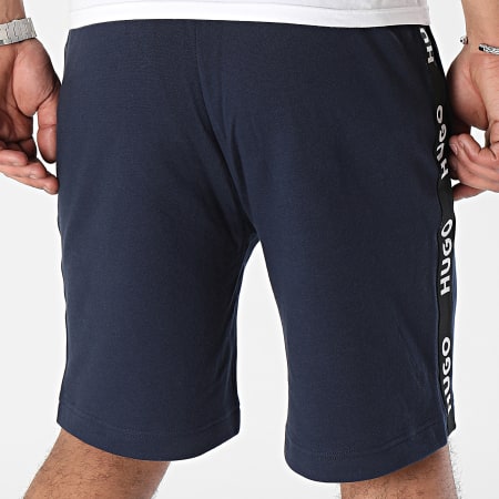 HUGO - Pantaloncini da jogging con logo sportivo a righe 50496996 Blu navy