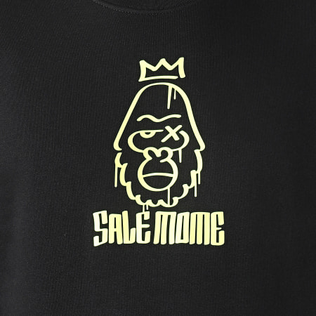 Sale Môme Paris - Sweat Crewneck Gorille King Noir Jaune Fluo