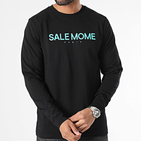 Sale Môme Paris - Tee Shirt Manches Longues Sponso Noir Truquoise