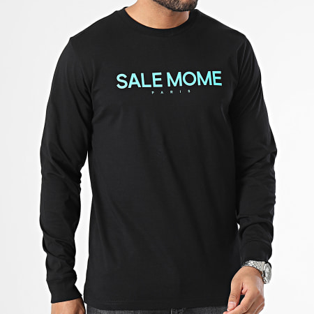 Sale Môme Paris - Tee Shirt Manches Longues Sponso Noir Truquoise