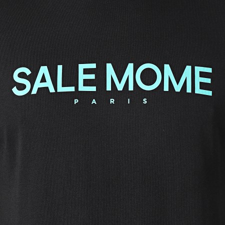 Sale Môme Paris - Tee Shirt Sponso Noir Turquoise