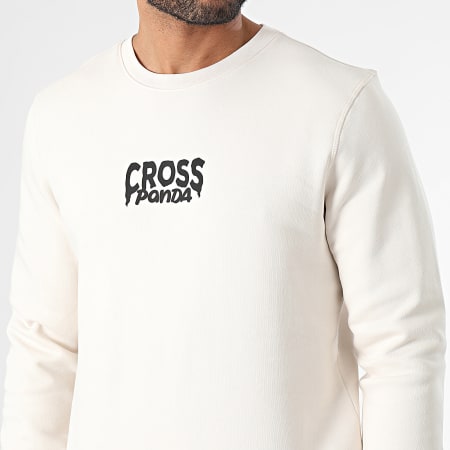 Cross Panda - Est 2023 Sudadera de cuello redondo beige