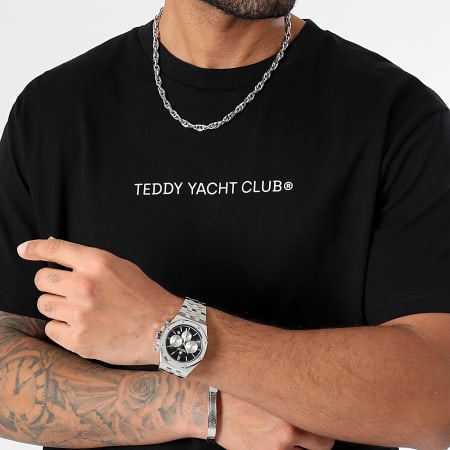 Teddy Yacht Club - Camiseta Oversize Large Street Couture Gradient Negro