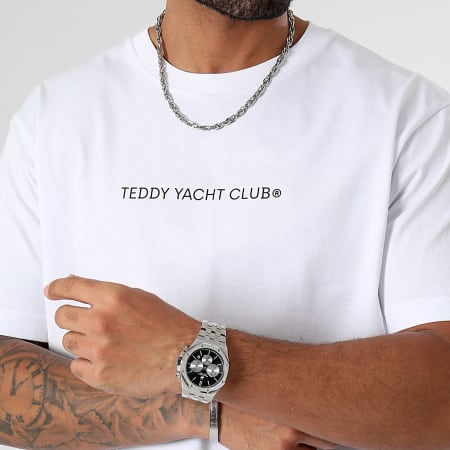 Teddy Yacht Club - Tee Shirt Oversize Large Street Couture Gradient Blanc
