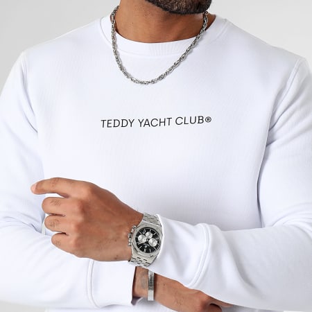 Teddy Yacht Club - Top in felpa con girocollo - Bianco sfumato