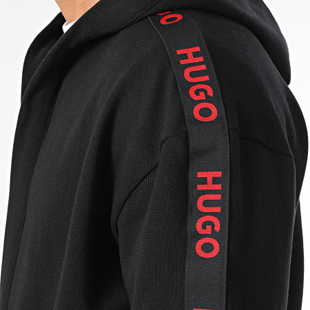 HUGO - Peignoir Capuche A Bandes Sporty Logo 50509837 Noir