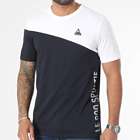 Le Coq Sportif - Camiseta 2410247 Azul Marino Blanca