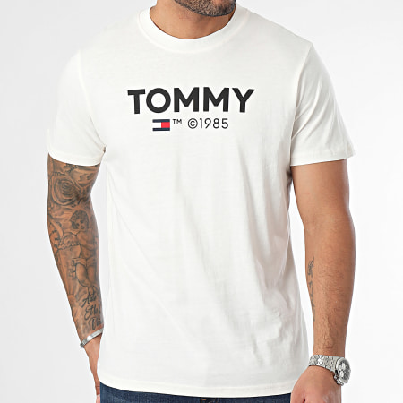 Tommy Jeans - Tee Shirt Slim Essential 8264 Blanc