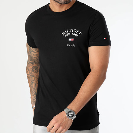 Tommy Hilfiger - Tee Shirt Slim Arch Varsity 3689 Noir