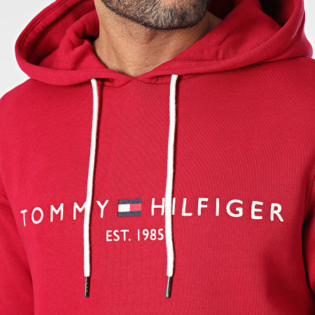 Tommy Hilfiger - Felpa con cappuccio Tommy Logo 1599 Bordeaux
