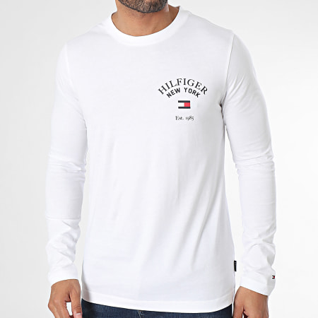 Tommy Hilfiger - Arch Varsity Camiseta de manga larga 4252 Blanco