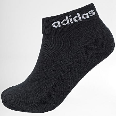 Adidas Sportswear - 3 paia di calzini di lino alla caviglia IC1303 nero