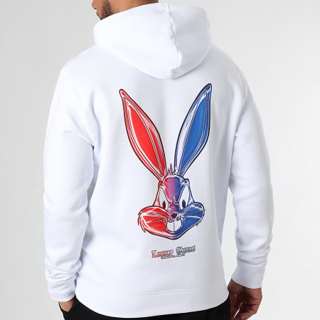 Looney Tunes Sweat Capuche Angry Bugs Bunny Chrome Color Blue Orange Blanc LaBoutiqueOfficielle