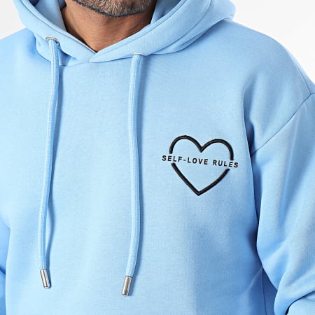 ADJ - Sweat Capuche Bleu Ciel