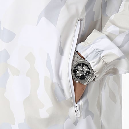 ADJ - Coupe-Vent Long Blanc Beige Camouflage