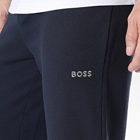 BOSS - Pantaloni da jogging con polsini in waffle 50486456 Blu navy