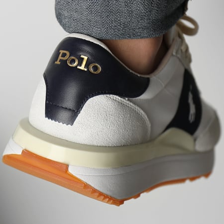 Polo Ralph Lauren - Sneakers Train 89 Bianco Blu Navy