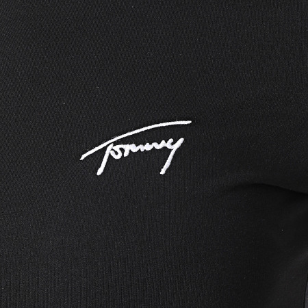 Tommy Jeans - Maglietta donna Signature 7377 nera girocollo