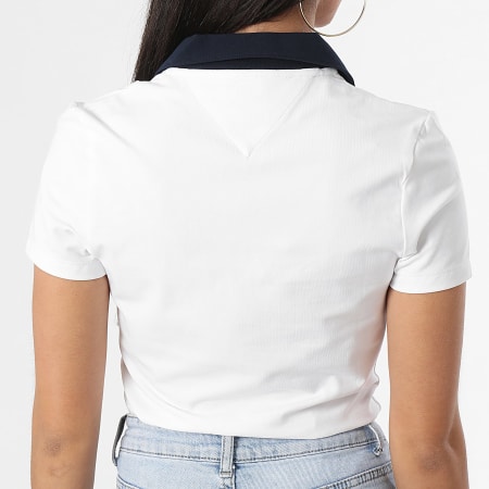 Tommy Jeans - Polo de mujer de manga corta Contrast 7225 Blanco