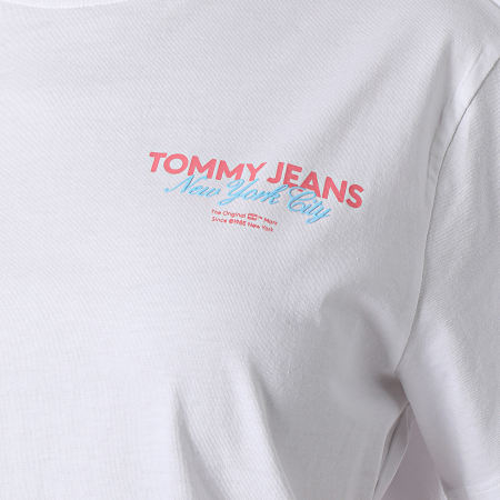 Tommy Jeans - Camiseta de mujer Essential 7376 White Crew Neck