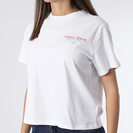 Tommy Jeans - Tee Shirt Col Rond Femme Essential 7376 Blanc