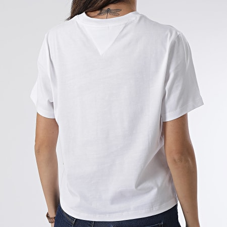 Tommy Jeans - Tee Shirt Col Rond Femme Essential 7376 Blanc