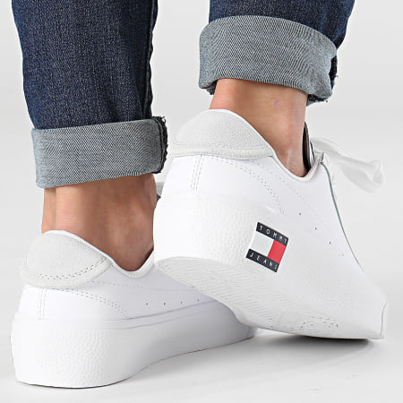 Tommy Jeans - Sneakers donna Flatform Essential 2509 Bianco