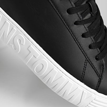 Tommy Jeans - Suela de cuero 1159 Zapatillas negras