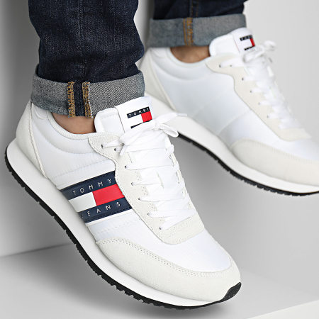 Tommy Jeans - Baskets Runner Casual Essential 1351 White