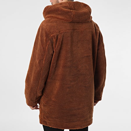Kymaxx - Abrigo marrón con capucha