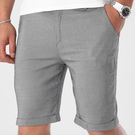 LBO - Pantaloncini chino con risvolto 0674 grigio erica