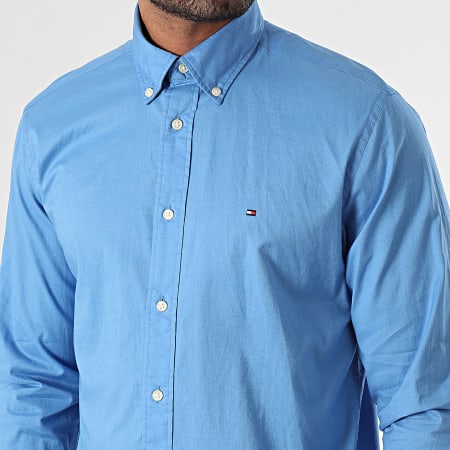 Tommy Hilfiger - Camisa de manga larga Flex Poplin 0934 Azul