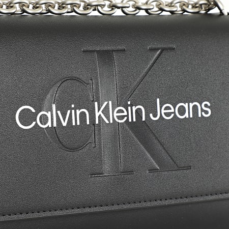 Calvin Klein - Borsa da donna scolpita EW Flap Conv25 Mono 1866 Nero