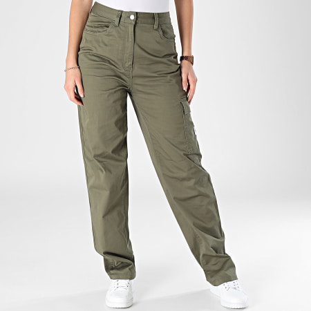 Calvin Klein - Pantaloni Cargo da donna 1297 Verde Khaki