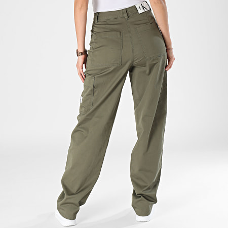 Calvin Klein - Pantaloni Cargo da donna 1297 Verde Khaki