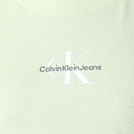 Calvin Klein - Tee Shirt Col Rond Femme 2564 Vert Fluo