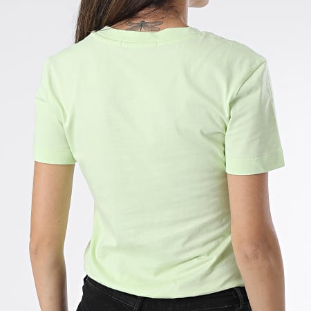 Calvin Klein - Tee Shirt Col Rond Femme 2564 Vert Fluo
