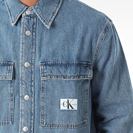 Calvin Klein - Jean 4582 Camicia da lavoro in denim blu