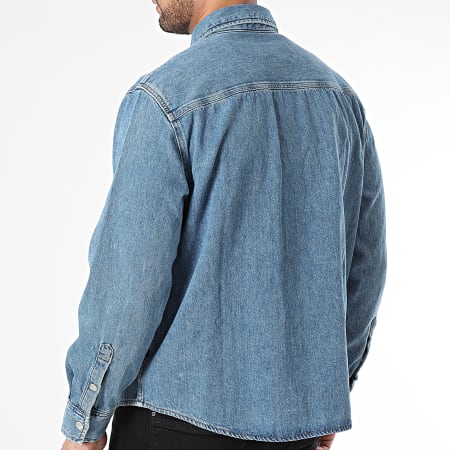 Calvin Klein - Jean 4582 Camicia da lavoro in denim blu