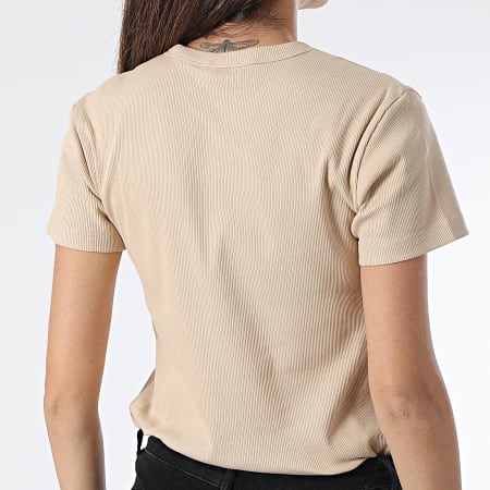 Calvin Klein - Camiseta cuello redondo mujer 2687 Beige