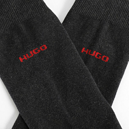 HUGO - Lote de 3 pares de calcetines 50473183 Negro