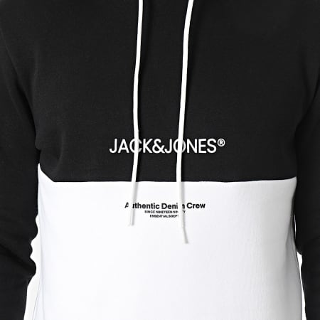 Jack And Jones - Sweat Capuche Ryder Blanc Noir